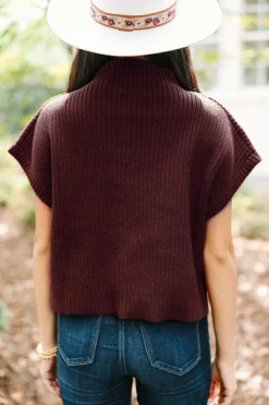 Online Dear-Lover Patch Pocket Ribbed Knit Short Sleeve Sweater Mineral Red