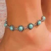 Best Dear-Lover Bohemia Natural Turquoise Anklet Mint Green