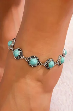 Best Dear-Lover Bohemia Natural Turquoise Anklet Mint Green