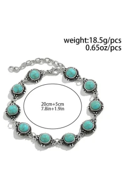 Best Dear-Lover Bohemia Natural Turquoise Anklet Mint Green