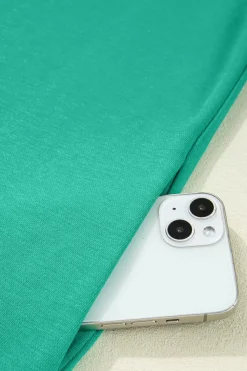New Dear-Lover Color Contrast Trim V Neck Shift Sleeveless Mini Dress Mint Green