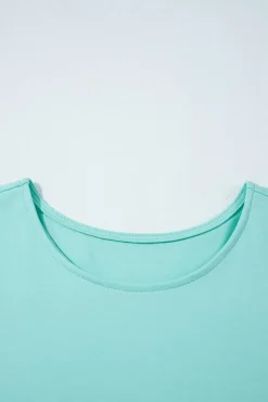 Outlet Dear-Lover Frilled Trim Crew Neck Loose Fit Mini Dress Mint Green