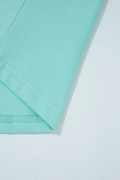 Outlet Dear-Lover Frilled Trim Crew Neck Loose Fit Mini Dress Mint Green