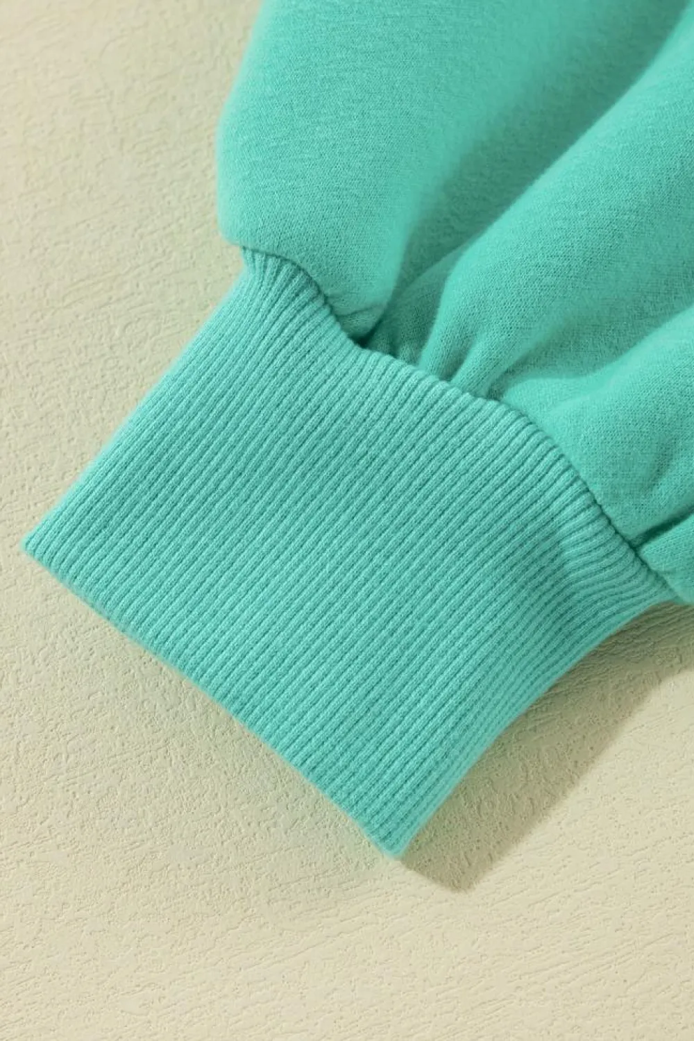 New Dear-Lover Half Zip Kangaroo Pocket Drop Shoulder Hoodie Mint Green