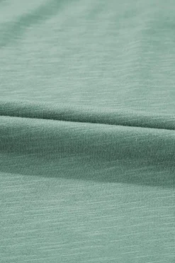 Discount Dear-Lover Metallic Sheen Edge Scoop Neck Tank Top Mist Green