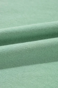 Discount Dear-Lover Rainbow Striped Sleeve Crew Neck Loose Sweatshirt Moonlight Jade