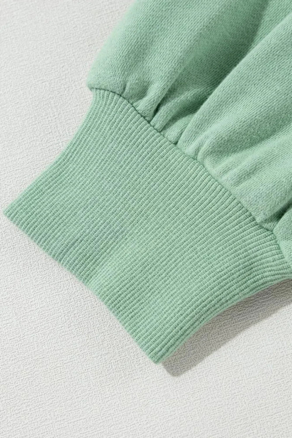 Discount Dear-Lover Rainbow Striped Sleeve Crew Neck Loose Sweatshirt Moonlight Jade