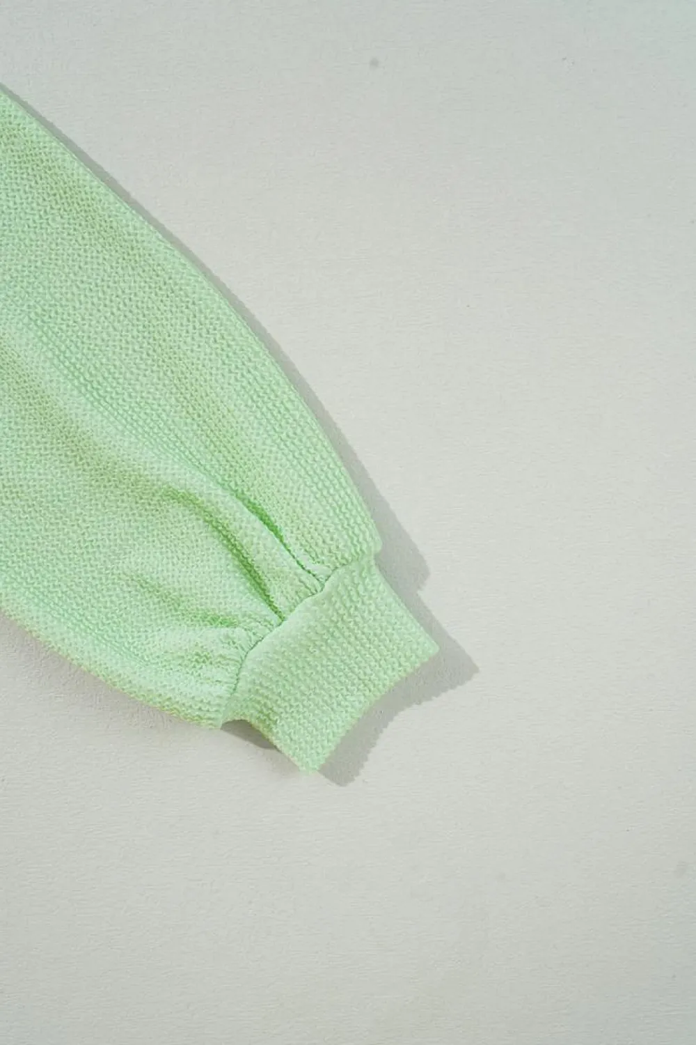 Online Dear-Lover Solid Cord Ribbed Drop Shoulder Pullover Top Moonlight Jade