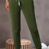 New Dear-Lover Drawstring Waist Pocketed Joggers Moss Green