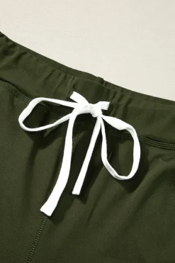 New Dear-Lover Drawstring Waist Pocketed Joggers Moss Green