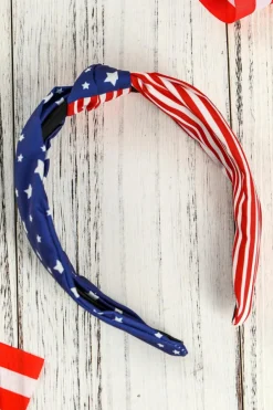 Outlet Dear-Lover American Flag Bow Knot Wide Headband Multicolor