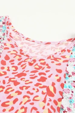 Best Dear-Lover Animal Floral Mix Print Cape Top Multicolor