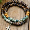 Clearance Dear-Lover Double-Layered Cross Beading Bracelet Multicolor
