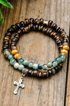 Clearance Dear-Lover Double-Layered Cross Beading Bracelet Multicolor