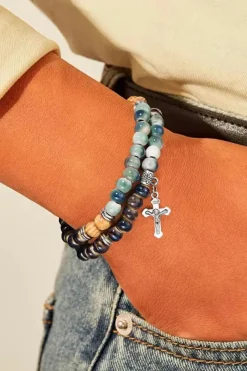 Clearance Dear-Lover Double-Layered Cross Beading Bracelet Multicolor