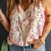 Best Dear-Lover Floral Print Spaghetti Straps Tank Top Multicolor
