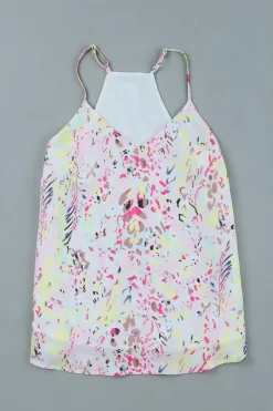 Best Dear-Lover Floral Print Spaghetti Straps Tank Top Multicolor