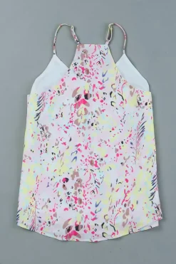 Best Dear-Lover Floral Print Spaghetti Straps Tank Top Multicolor