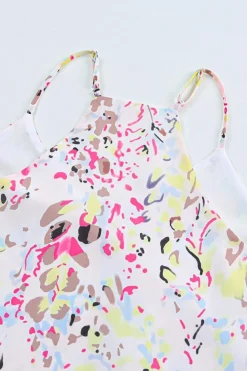Best Dear-Lover Floral Print Spaghetti Straps Tank Top Multicolor