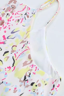 Best Dear-Lover Floral Print Spaghetti Straps Tank Top Multicolor