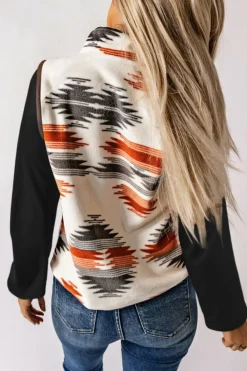 Online Dear-Lover Fuzzy Aztec Western Fashion Vest Jacket Multicolor