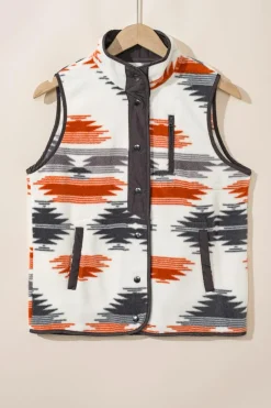 Online Dear-Lover Fuzzy Aztec Western Fashion Vest Jacket Multicolor