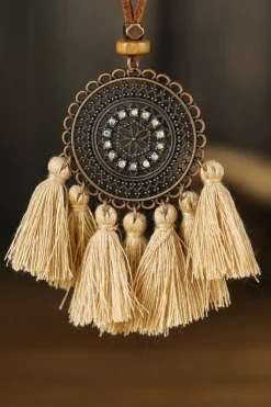 New Dear-Lover 3pcs Bohemian Retro Tasseled Pendant Necklace Multicolor