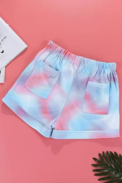 Sale Dear-Lover Print Drawstring Casual Elastic Waist Pocketed Shorts Multicolor