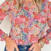 Outlet Dear-Lover Puff Sleeve Floral Blouse Multicolor