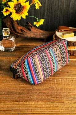 Online Dear-Lover Serape Leopard Make up Storage Bag 14*19CM Multicolor