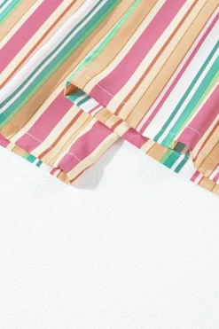 Outlet Dear-Lover Striped Smocked High Waist Wide Leg Pants Multicolor