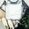 Online Dear-Lover Tie Dye Bleached Round Neck Short Sleeve T-shirt Multicolor