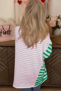 Outlet Dear-Lover Colorblock Patchwork Baggy T Shirt Multicolour