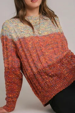 Clearance Dear-Lover Colorful Confetti Wool Ball Knitted Sweater Multicolour