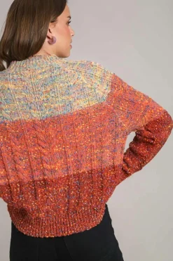 Clearance Dear-Lover Colorful Confetti Wool Ball Knitted Sweater Multicolour