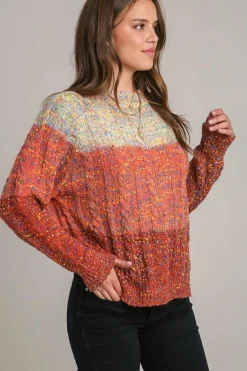 Clearance Dear-Lover Colorful Confetti Wool Ball Knitted Sweater Multicolour