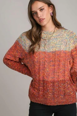 Clearance Dear-Lover Colorful Confetti Wool Ball Knitted Sweater Multicolour