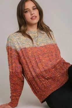 Clearance Dear-Lover Colorful Confetti Wool Ball Knitted Sweater Multicolour