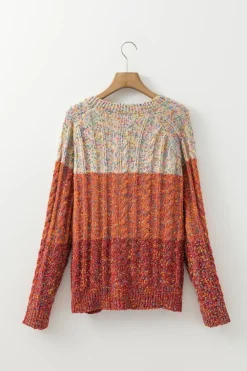 Clearance Dear-Lover Colorful Confetti Wool Ball Knitted Sweater Multicolour