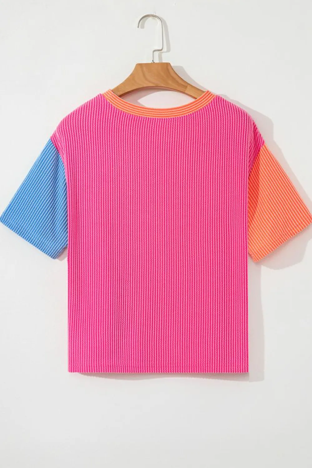 Hot Dear-Lover Corded Colorblock Crewneck Tee Multicolour