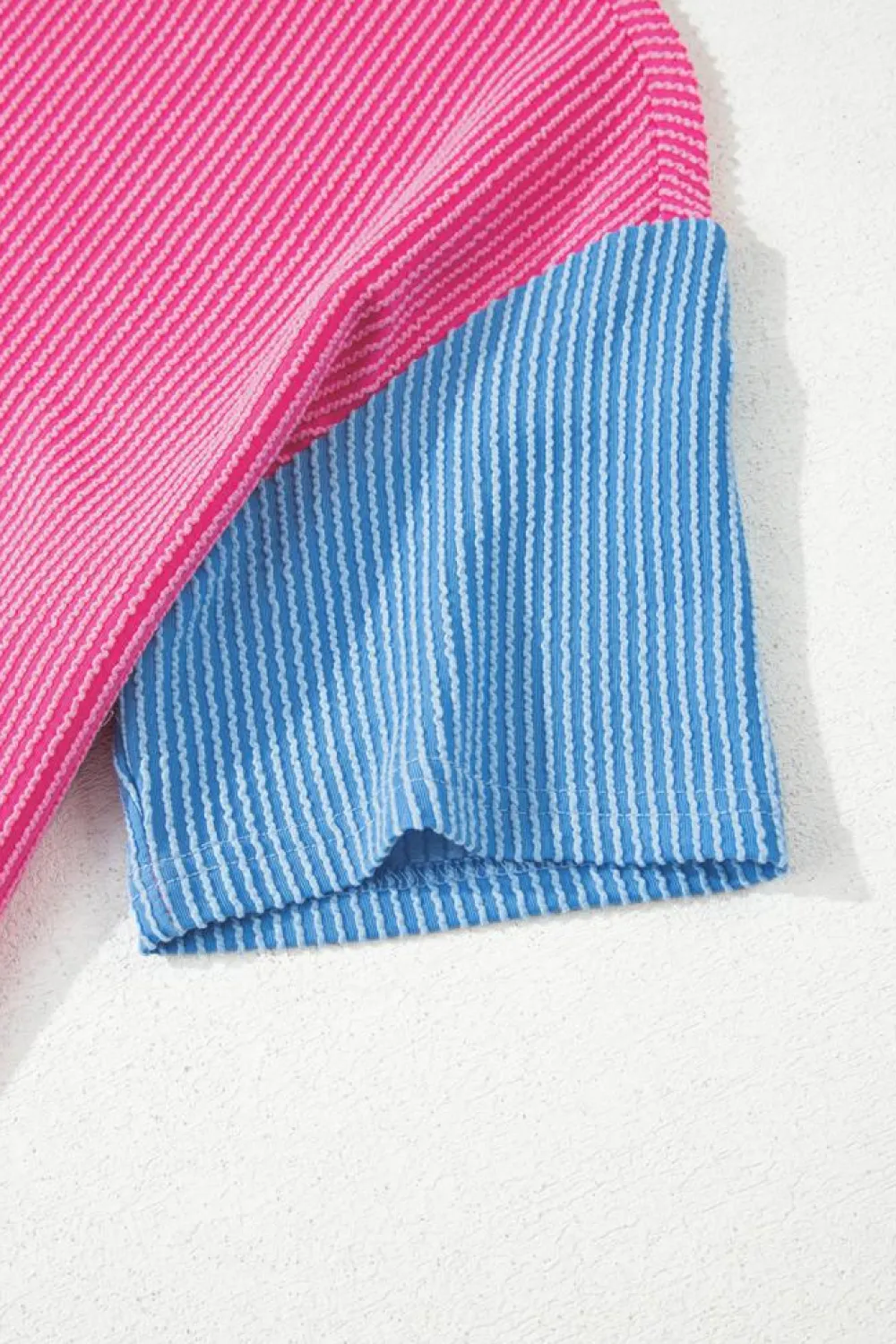 Hot Dear-Lover Corded Colorblock Crewneck Tee Multicolour