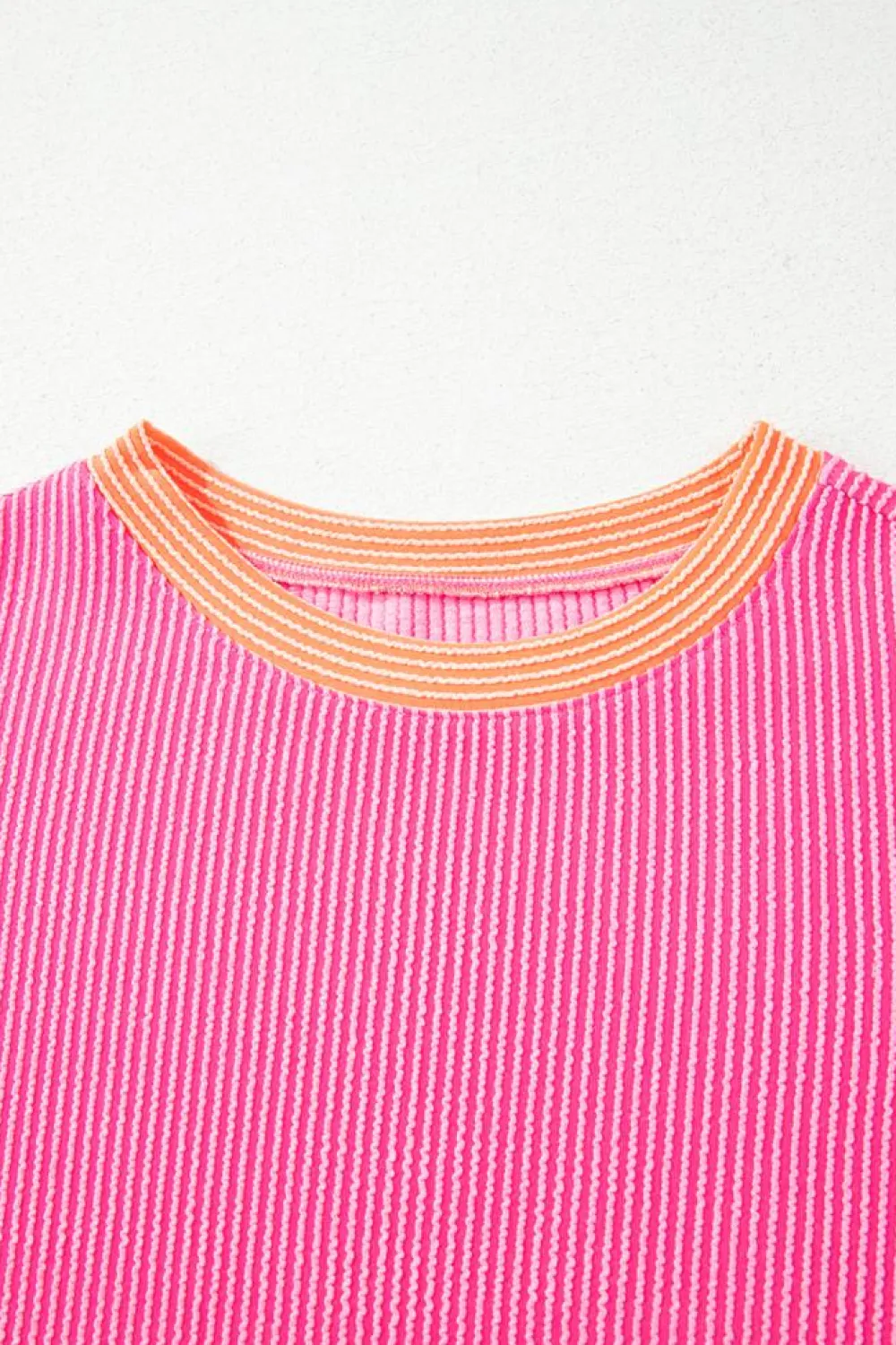 Hot Dear-Lover Corded Colorblock Crewneck Tee Multicolour