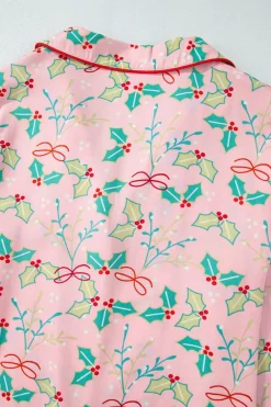 Outlet Dear-Lover Floral Christmas Pajamas Set Multicolour