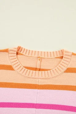 Outlet Dear-Lover Gradient Ribbed Edge Loose Sweater Multicolour