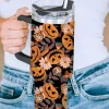 Fashion Dear-Lover Halloween Pumpkin Print 304 Stainless Vacuum Cup 40oz Multicolour