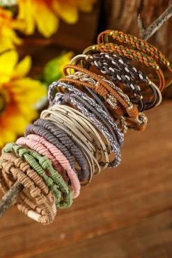 Outlet Dear-Lover 20pcs Boho Knotted Hair Ties Multicolour