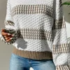 Discount Dear-Lover Vertical Stripes Two Tones Drop Shoulder Sweater Multicolour