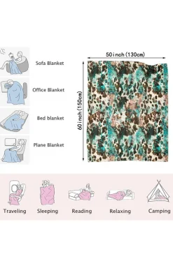 Best Dear-Lover Western Style Pattern Large Flannel Blanket Multicolour