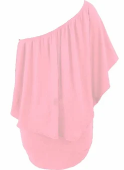 Fashion Dear-Lover Multiple Dressing Layered Mini Poncho Dress Pink