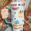 Best Dear-Lover Fruit Cake Pattern Vacuum Cup with Handle 40oz Myosotis